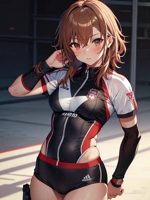 Athlete, (masterpiece), highest quality, Misaka Mikoto, 1girl, uhd, retina, masterpiece, ccurate, anatomically correct, textured skin, super detail, high details, high quality, best quality, highres, 4K