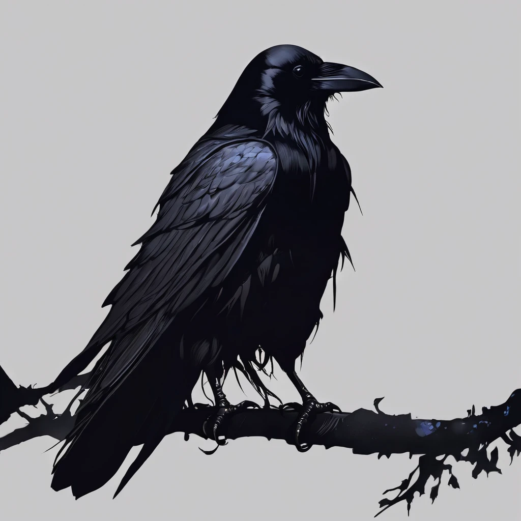 Crow in the dark night, assassin, cool, human-shaped
