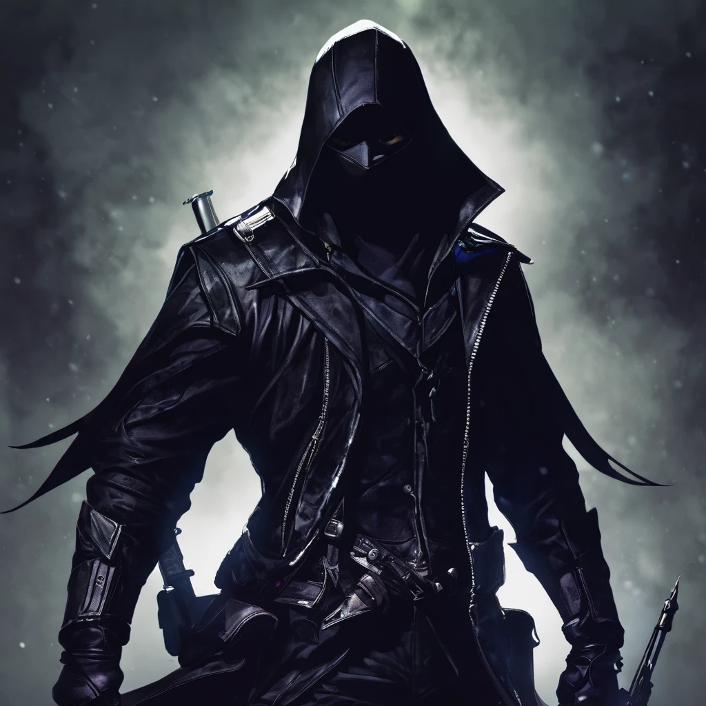 Dark night, assassin, cool, human-shaped