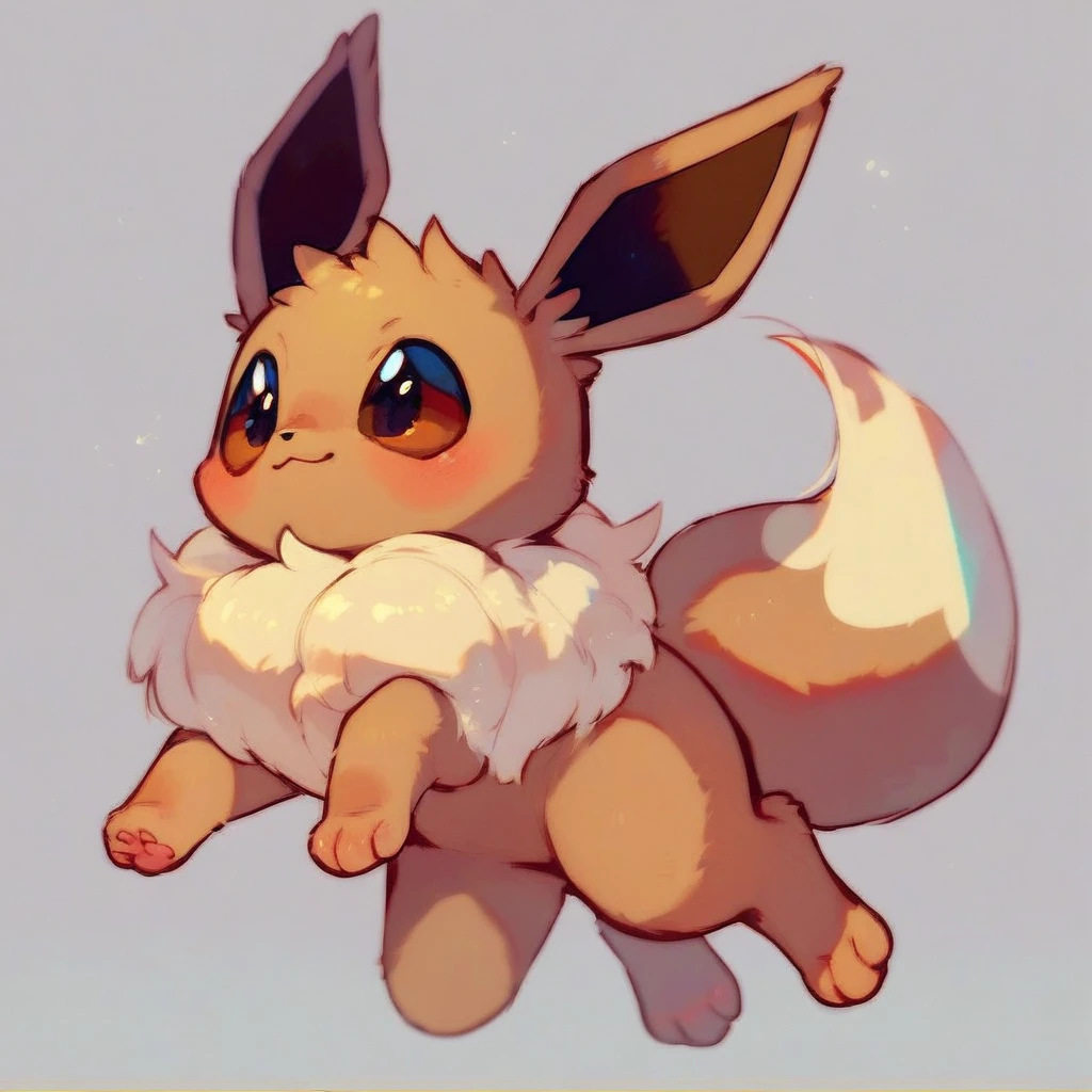 score_9, score_8_up, score_7_up, score_6_up, cute pony portrait, simple background, full body,eevee pokemon