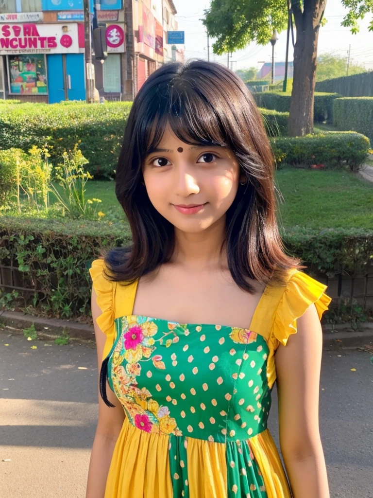 Cute beutefull indian girl with wastean dress age 16