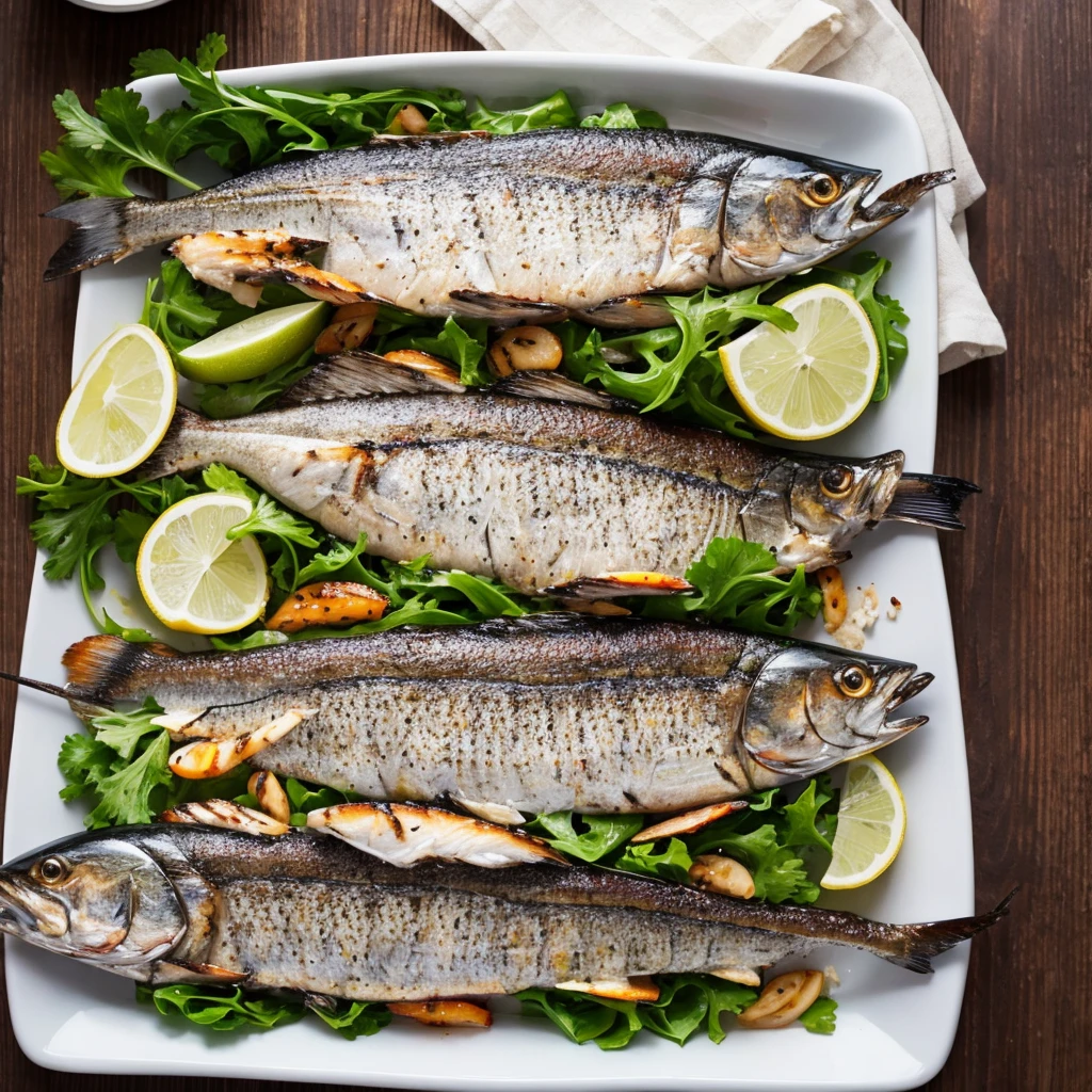 Delicious grilled salted mackerel