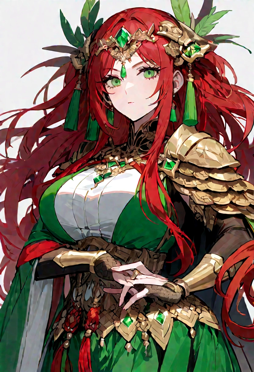 （Huang Li、high quality、Extremely detailed），Constellation - Scorpio Goddess，Huge scorpion，Woman stroking a scorpion，Similar to Latin goodness，brave，capricious，Productivity，The face of enterprising and humanitarianism，Red hair，Ancient Greek costumes、Wrap Dress，The background is the universe，Crystal green eyes（Eyes Details），Powerful appearance