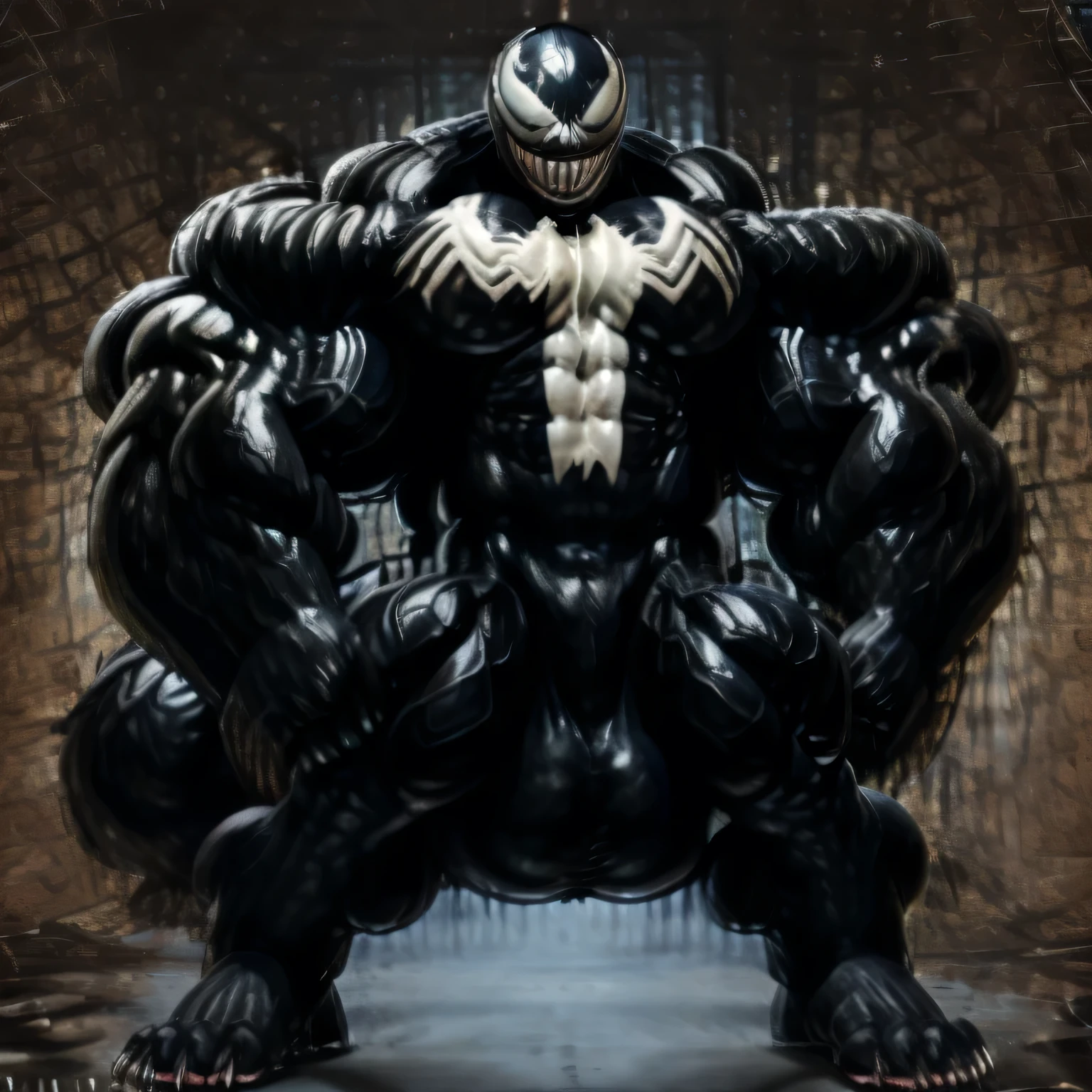 symbiote, low-angle view, black body, Hyper Muscles
