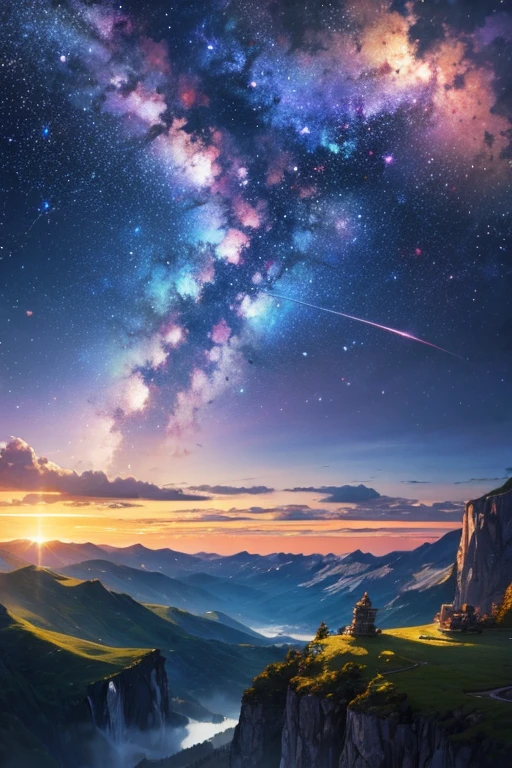 Highest quality、Landscape painting、milky way