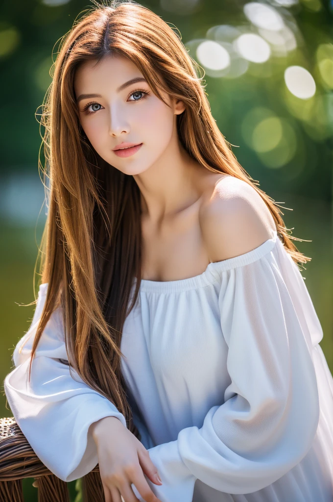 Highest quality, masterpiece, High resolution, 1 Girl,Tyndall effect,Realistic,,(High definition skin:1.2), 8K UHD, , Frank, High resolution, 4K, 8K,Off the shoulder,Full body photo.Real