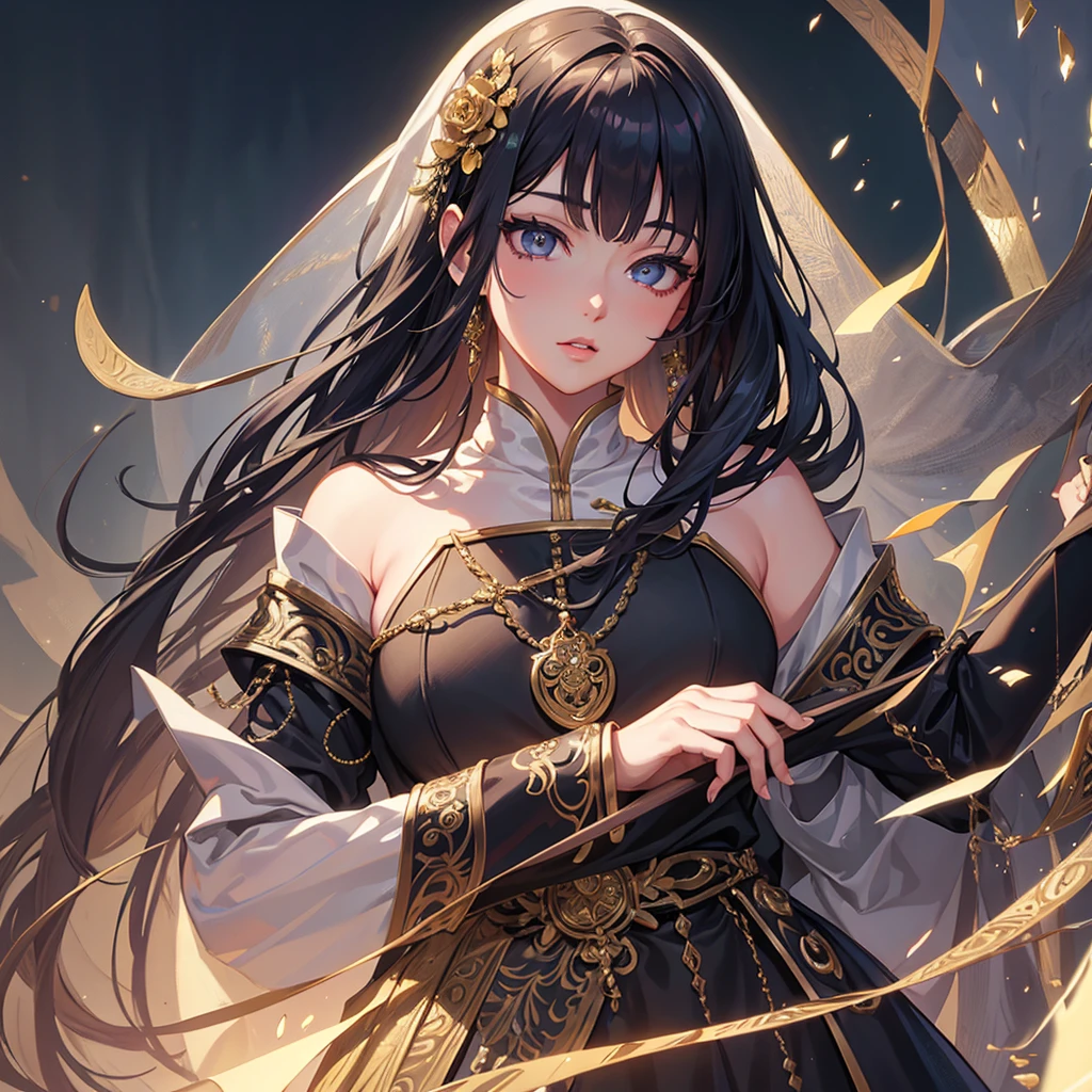 beautiful detailed eyes, beautiful detailed lips, extremely detailed eyes and face, long eyelashes, 1 girl, anime, manga, Gokurakugai, Tao Saotome, beautiful detailed face, long curly hair, detailed outfit, intricate details, detailed digital painting, vibrant colors, dynamic lighting, photorealistic, studio lighting, masterpiece, 8k, hyper detailed, cinematic composition, dramatic shadows, ethereal, magical