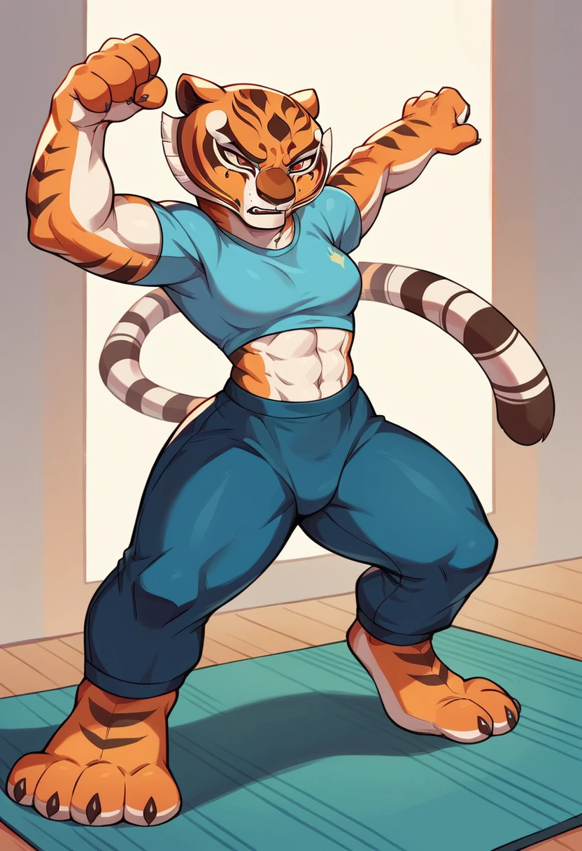 kung fu panda, Master Tigress, Pose, yoga, very