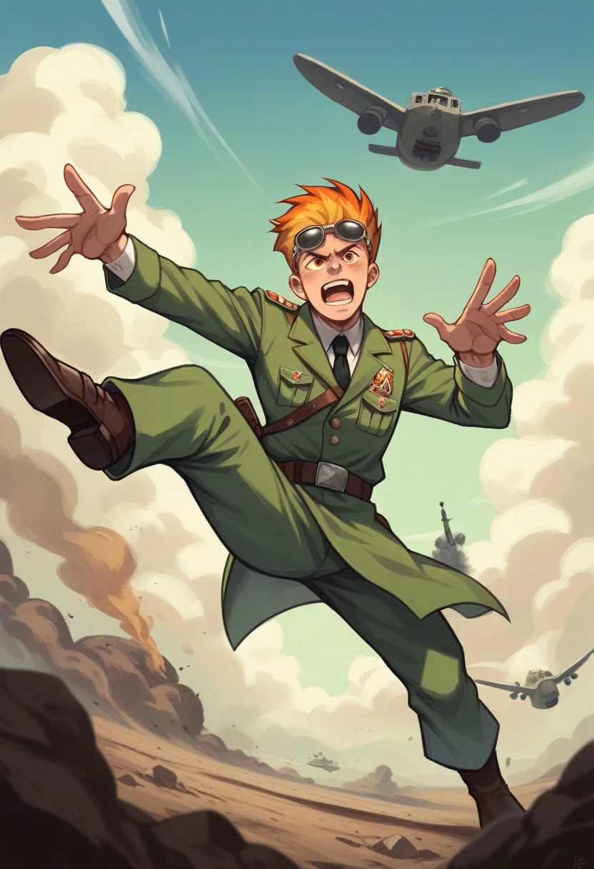 "World War 2 battlefield atmosphere with soldiers fighting in the trenches, Sherman tanks advance, and Spitfire planes in the sky, mixed with AT-AT walkers and Tie Fighters from Star Wars participating in the battle. Explosions and smoke filled the air, providing a chaotic and intense atmosphere."