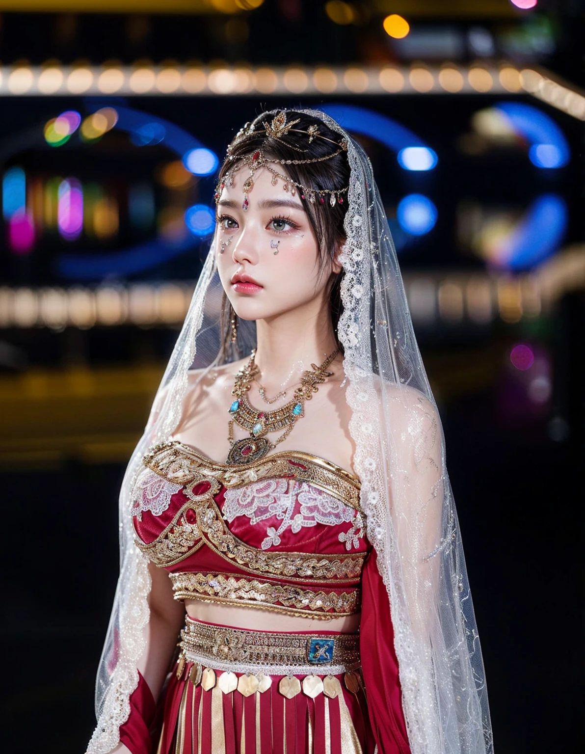 Game Art,CG Animation,Best image quality,Maximum resolution,8K picture quality,(A bust photo),(portrait),(Head close-up),(Rule of Thirds),Unreal Engine 5 rendering works,20 year old girl,((Queen)),The eyes are very detailed,(Large Breasts),Elegance and nobility,Ray Tracing,Game CG,((3D Unreal Engine)),OC rendering reflection mode,4K,Ultra-clear,Translucent lace,Fair and plump figure,Pretty Face,Glossy Gel Coat,身着华贵礼服的Queen,Gorgeous clothing,Luxurious and exquisite jewelry,Colorful makeup,Full figure,Dark red lipstick,精致Gorgeous clothing,Supermodel,Gold Jewelry,Luxurious clothing,