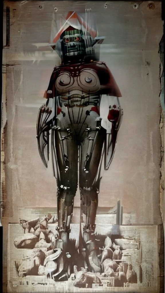 (futuristic poster) Medieval art necronomicon monster