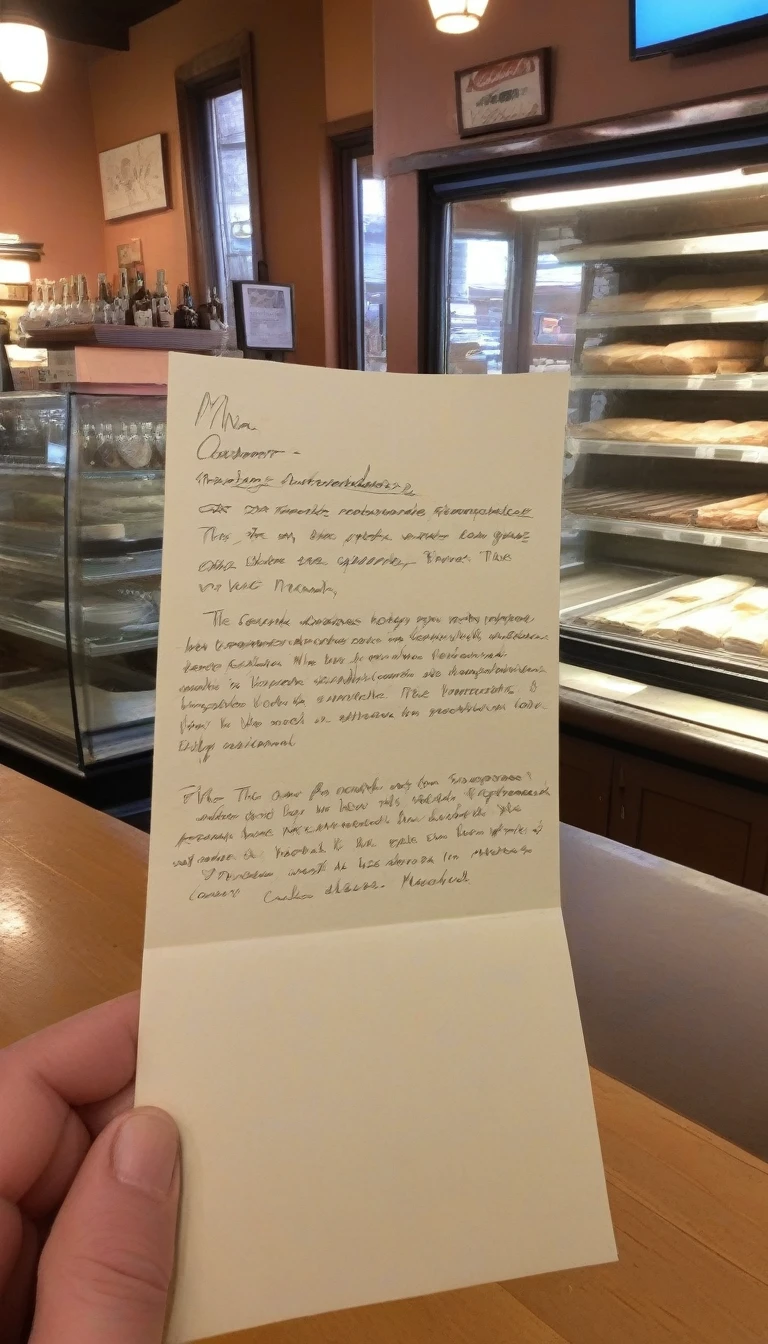 One day, a regular customer notices Maria's struggles and her unwavering kindness. The customer decides to help her by giving her a generous tip and writing a letter of recommendation.