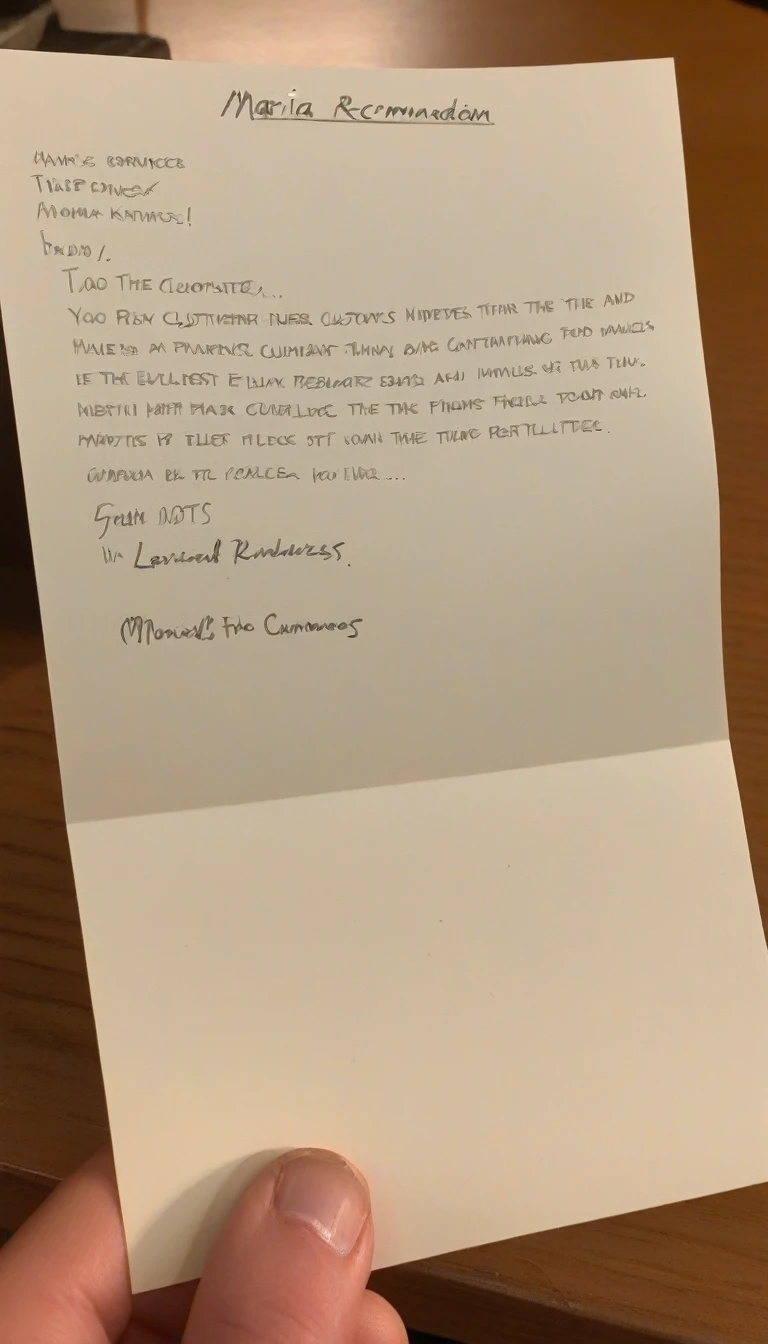 One day, a regular customer notices Maria's struggles and her unwavering kindness. The customer decides to help her by giving her a generous tip and writing a letter of recommendation.