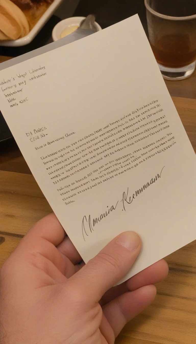 One day, a regular customer notices Maria's struggles and her unwavering kindness. The customer decides to help her by giving her a generous tip and writing a letter of recommendation.