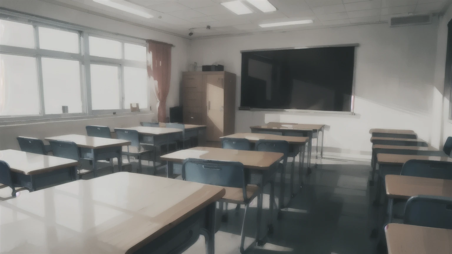 Classroom picture,There's a rainbow outside
