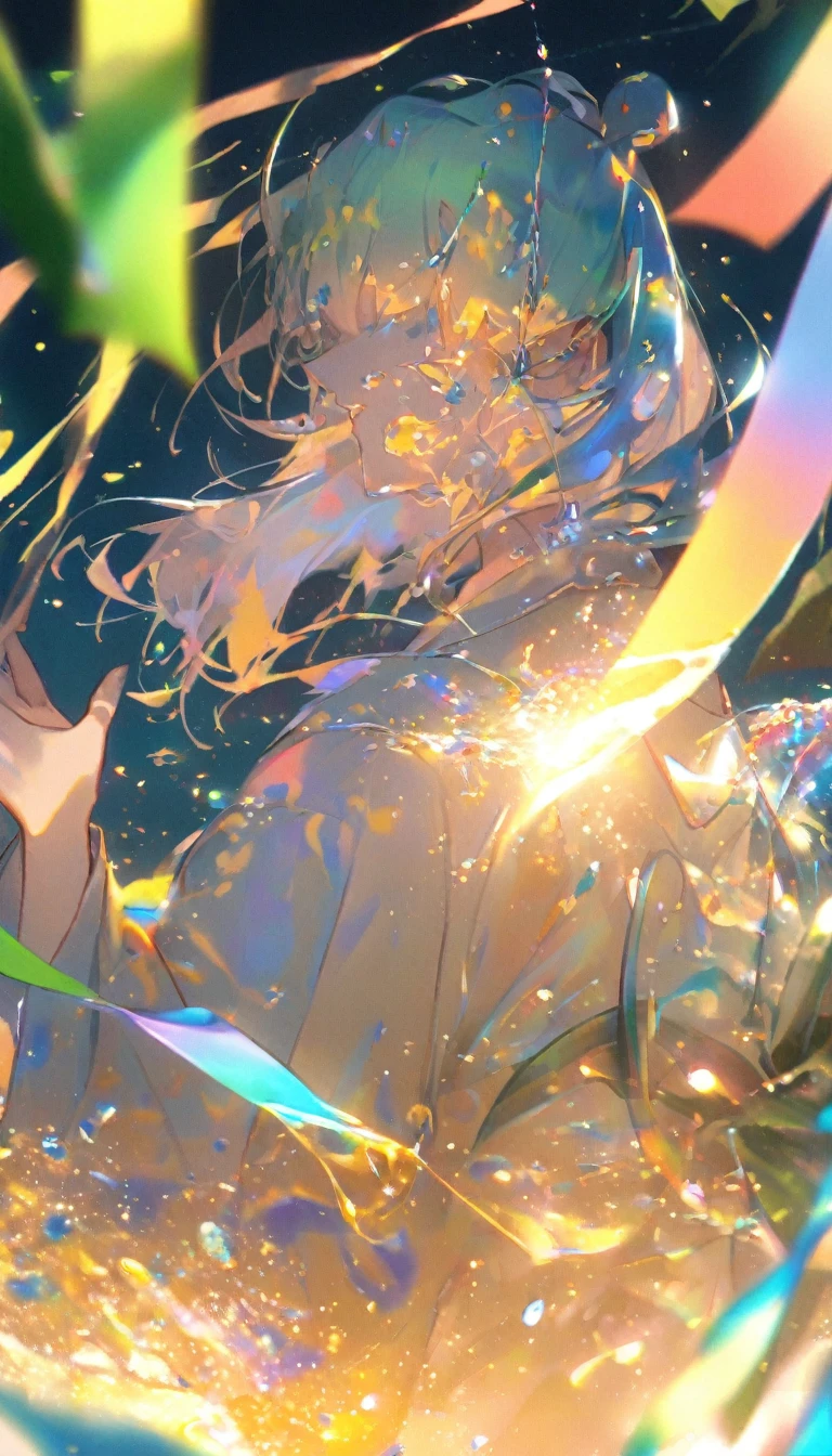 One male student、Young people、Looking at a large flower、Tanabata、strip、Bamboo Leaves、stripに願いをこめて、yukata,fluid,Particles of light, dream-like,Sparkling,dream-like glow,Paint dripping,Oil,strong stroke,Splash Paint Drop, Boy's(Tanabataライトトレース:1.25),After change (Radioluminescence Light Tracking) スタイルTanabataのSummer festival,Temple Fair,Summer festival,Iridescent、16K, Ultra-high resolution, to be born,wonderful ,future、Iridescent、The world 30 years from now。