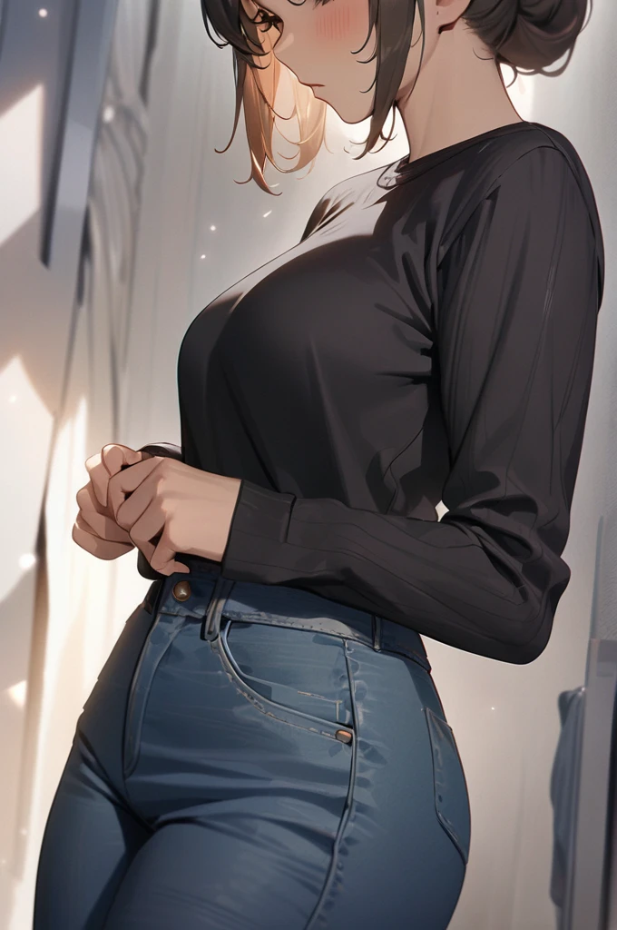 ((Best quality)), ((masterpiece)), (detailed), mom in jeans