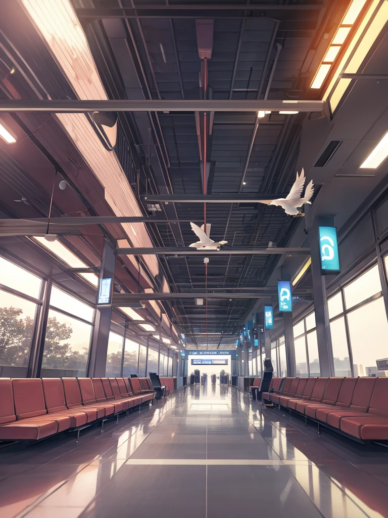 Airport Lobby、Bird's-eye view