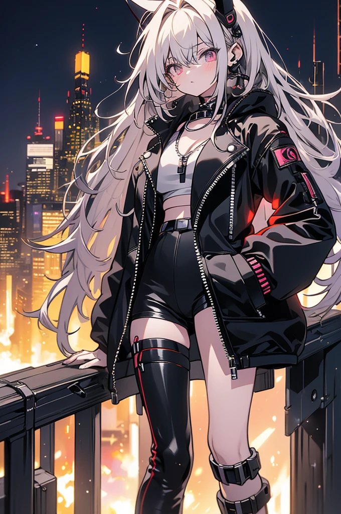 Highest quality, masterpiece, Ultra-high resolution,A man and a woman standing on top of a building overlooking the city at night,Neon Town, cyber punk vibe, cyber punk art style, cyber punk vibes, digital cyber punk - anime art, cyber punk themed art, cyber punk anime art, digital cyber punk anime art, in cyber punk style, cyber punk artstyle, has cyber punk style, anime cyber punk art, in cyber punk city, cyber punk art, cyber punk))), cyber punk style, style of cyber punk