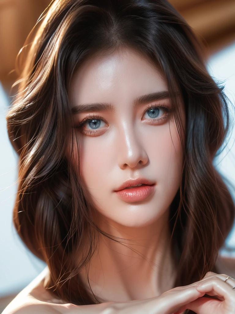 portrait photo of a woman (blue-eyed woman)