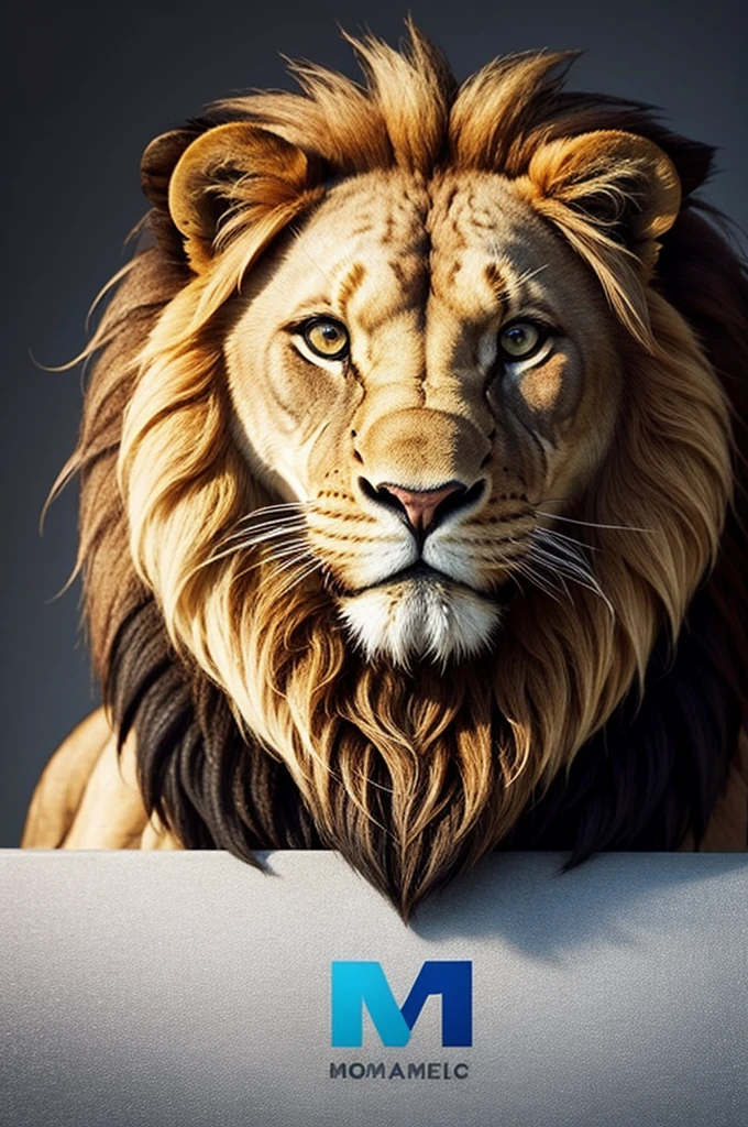 Generate a logo with the letter M that resembles a Lion 