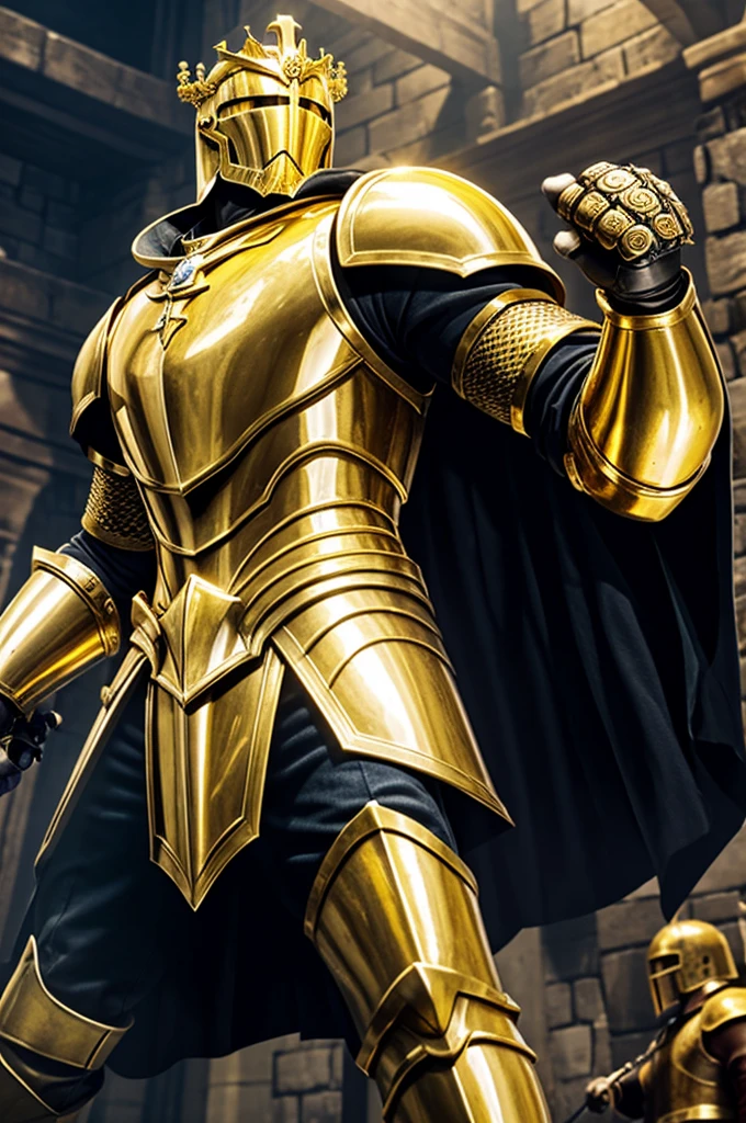 King knight gold with gauntlet