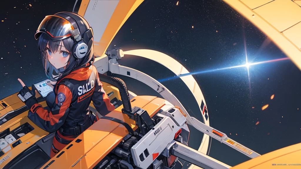Girl in pilot suit(Bring a helmet),I'm showing my back here(Just turn your head),sf(universe)
