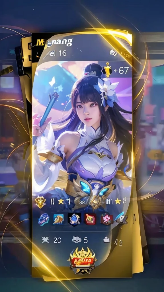 The image features a character from the mobile game \"Genshin Impact\" showcasing her abilities.