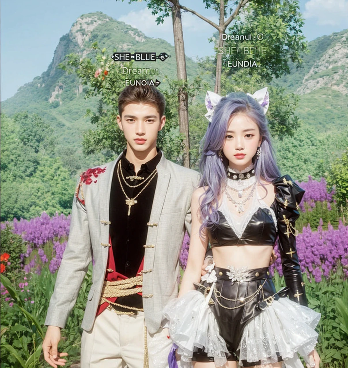 Couple, 2 person, beautiful and handsome , boy and girl