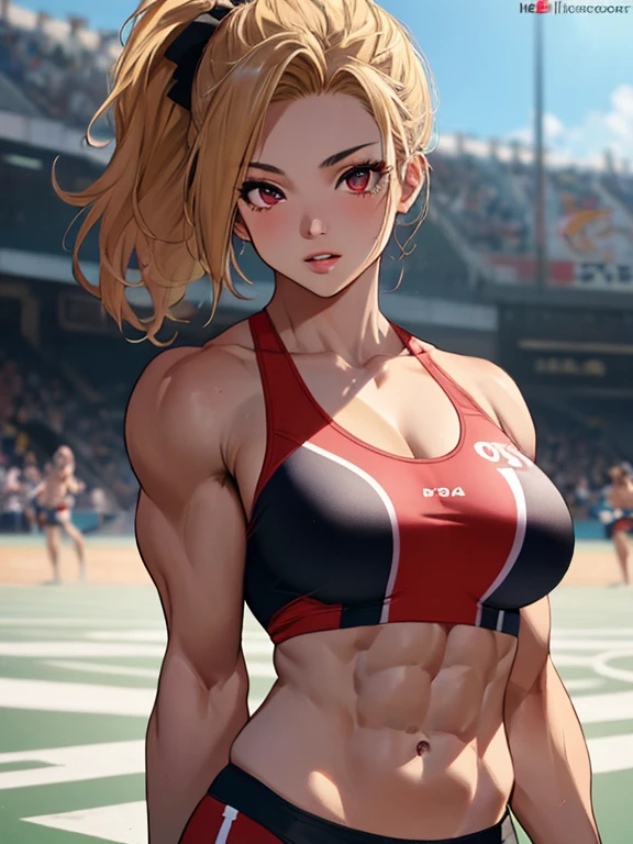muscle, Beauty, Sumo, Athlete, android１８Number, (masterpiece), highest quality, 1girl, uhd, retina, masterpiece, ccurate, anatomically correct, textured skin, super detail, high details, high quality, best quality, highres, 4K