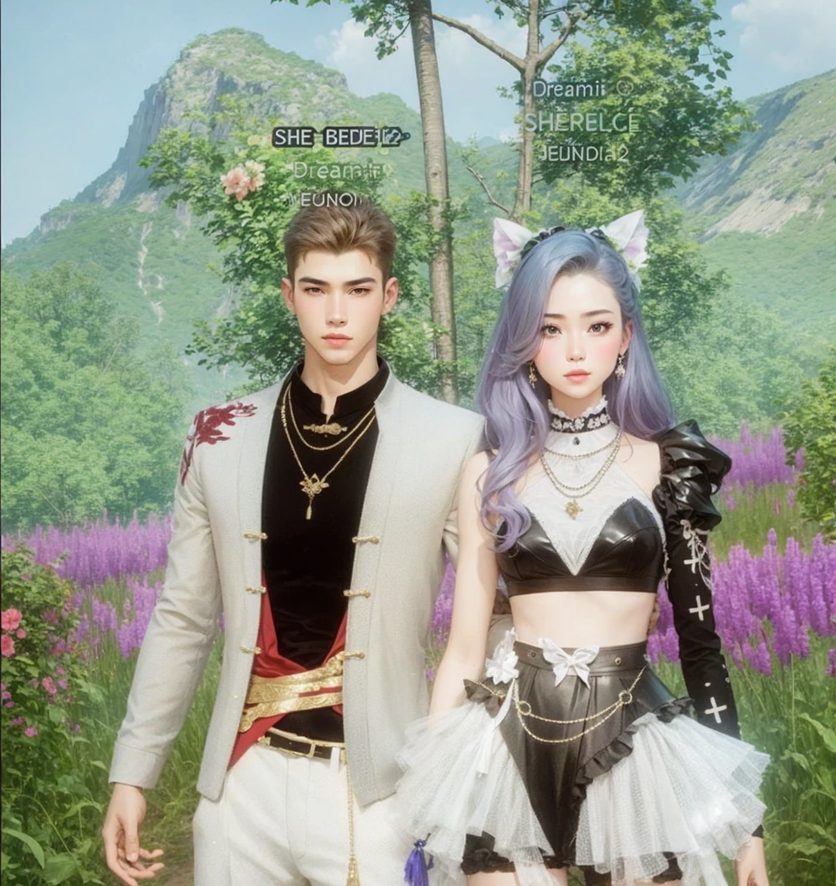 Couple, 2 person, beautiful and handsome , boy and girl
