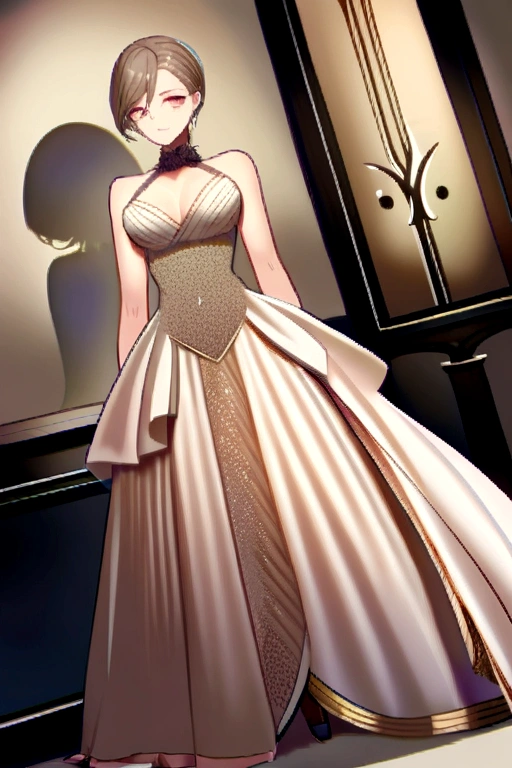 masterpiece:1.5, best quality:1.5, aesthetic, 1girl, sidelocks, cinematic lighting, sharp focus,large breasts , mature female ,16k, glowing eyes, detailed 4k eyes,
playground,seduction,sexy lips, parted lips,detailed lips,
red lips, high detailed background, purple eyes, detailed face,shiny skin,solo
AuntJune, auntjunev2,single hair bun, brown hair, bangs, 
, (black and golden wedding dress:1.6),jewelry, blush,,large breasts, cleavage,full body, long dress, flowers, bridal veil, (bridal gown:1.5),wedding, (golden viel),necklace, long earrings, wedding hall, multiple girls, multiple boys, 
