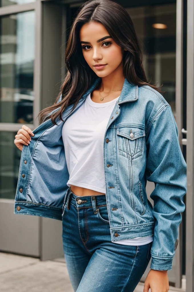 A beautyful girl with wear jackets