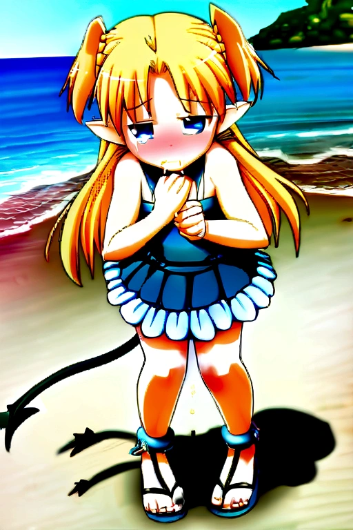 Anime. 1 girl. Slave. Sweet girl.. Succubus Small wings on the back. A thin sucuuba tail from the coccyx. Blonde. Long hair. Blue eyes. Beautiful eyes. Perfect eyes. Expressive eyes. Ideal face. Ideal anatomical body. body. Small breasts. Flat chest. Uncovered chest. I am naked breasted. Beautiful nose. 16 years. Embarrassment. Blush. Beautiful character design. Shiny skin. Slave collar. Shackles. Standing on the shore. Standing on the beach. No bra. Uncovered crotch. Perineum covered in period blood. Pointy ears. Dirty panties. Cold. Runny nose. Nasal mucus. Snot. Snot flows from the nose. Copious snot discharge from the nose. Sneeze. Sneezing. Sneezes. Wants to sneeze. I have to sneeze. Violent, desperate desire to sneeze. She sneezes. She covers her nose with her hands. She sneezes snot on her hands. Snot stretches from the nose to the wrist. Heat. Heat. Fever. Urinary incontinence. Cystid. Weak bladder. Urine with blood. Wants to pee. I need to pee. A strong, desperate urge to pee. She pees
urine with blood in panties. She peed herself. Diarrhea. I have a stomachache. Wants to poop. I need to poop. A strong, desperate desire. poop. She poops. She poops a stream of diarrhea on the beach. She pooped. Poop. Poop diarrhea in your panties. She pooped a stream of diarrhea onto the beach. She shit herself. She crapped herself with diarrhea. Period. Sea. Beach. Destroyed sailing ship on the shore. She survived the shipwreck. Tears in my eyes. Cry. Snot flows from the nose. Standing. Standing in the middle of the beach. Stoch in full height. Full body. nsfw. Official art. Extremely detailed CG Unity 8k wallpaper. Ideal lighting. Ultra high resolution 4K. Super detailed 8K. A high resolution.