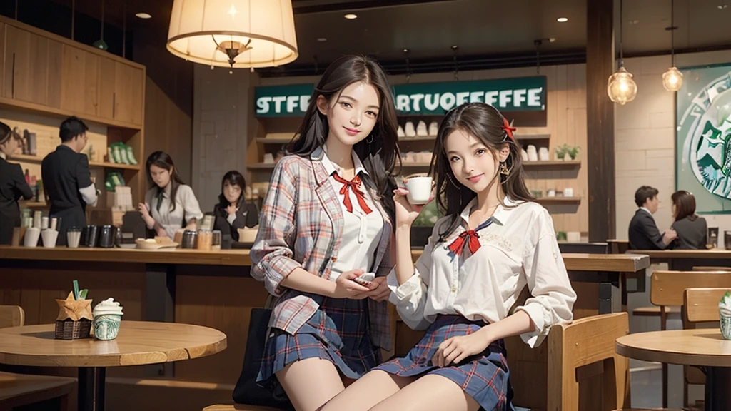 8K、RAW Photos、Highest quality、Super detailed、Super Resolution、Ultra HD、8K壁紙、Amazing details
((A girl in a blazer uniform ((White blouse with formal collar, Blue Blazer, 
Red Check Skirt, Red checkered ribbon on blouse)), Complete limbs, Full Finger, ))

(((((((Inside the Starbucks store、16-year-old high school girl)))))))、((((((Sit down and eat cake、Drink coffee、smile))))))、((Heart Necklace))
((Emphasize cleavage))



Modern and sleek design：Interior design using natural materials、Many of the designs are warm and made using wood and metal.。
Large windows：自然光をたっぷり取り入れるためのLarge windowsがあり、Providing a bright and open space。
Green Interior：Potted plants are effectively placed、It creates a relaxing atmosphere。
artwork：Works by local artists、Starbucks-related art on display。
Cozy seating：Cushioned chairs and sofas、Bar sheet etc.、A variety of seating options available。
Open kitchen area：Being able to see how drinks and food are made、We provide peace of mind and transparency。
Unique lighting：Antique lamps and chandeliers、Modern lighting fixtures are used。
Comfortable background music：Relaxing music is playing、A comfortable space is provided。
Free Wi-Fi and charging spots：Many tables are equipped with power outlets.、Convenient for work and study。
Customizable menus：Menus are provided that can be customized according to customer preferences。
Use of sustainable materials：Eco-friendly recycled materials and sustainable wood are used。
Wide々Table space：一人でもグループでも使いやすいWide々There is a table with。
Community Table：There is a large table where you can socialize with other customers.。
Seasonal decorations：The decorations are themed according to the season.。
Digital Order System：スマホやタブレットから注文できるDigital Order Systemが導入されています。
Design with a local feel：The design incorporates the local culture and characteristics.。
Fragrance production：コーヒーの香りが店内にWideがり、A space that satisfies the five senses has been created.。
Conversation with a barista：フレンドリーなConversation with a baristaが楽しめるカウンターエリアがあります。




8K、RAW Photos、Highest quality、masterpiece:1.2、Super detailed、Super Resolution、Ultra HD、8K壁紙、Amazing details、Photorealistic:1.4、Having fun by the water、Full Body Shot、Full body photo、High-resolution RAW color photos、Professional photos、A scene full of emotion、Very detailed and beautiful、Ultra HD、8K壁紙、Amazing details、Huge file sizes、Highly detailed beautiful girls、Highly detailed face Highly detailed eyes、Extremely realistic skin、 Highly detailed fingers, Highly detailed nose, Highly detailed mouth, Perfect Anatomy, Highly detailed background, Highly detailed clothing, Teen, cute女の子, Famous Japanese Idols, cute, Realistic body, Slender, White skin, Glowing Skin, Slim body, Realistic Face, Delicate eyes, double eyelid, 