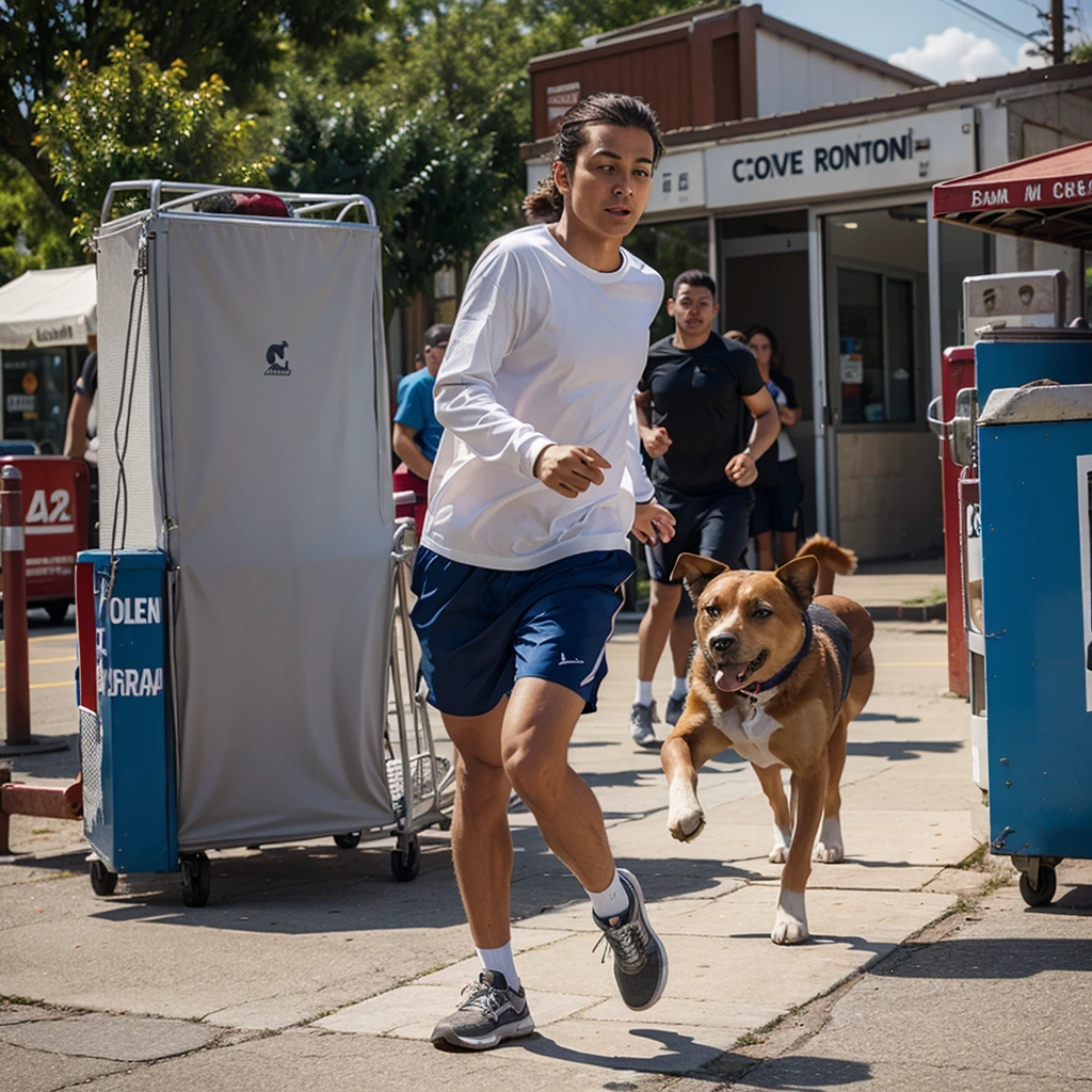 The people saw a dog running in cover