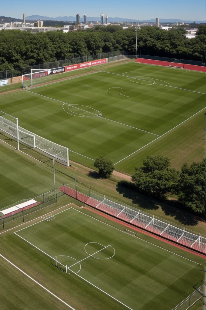 I want an image of a soccer field in the background