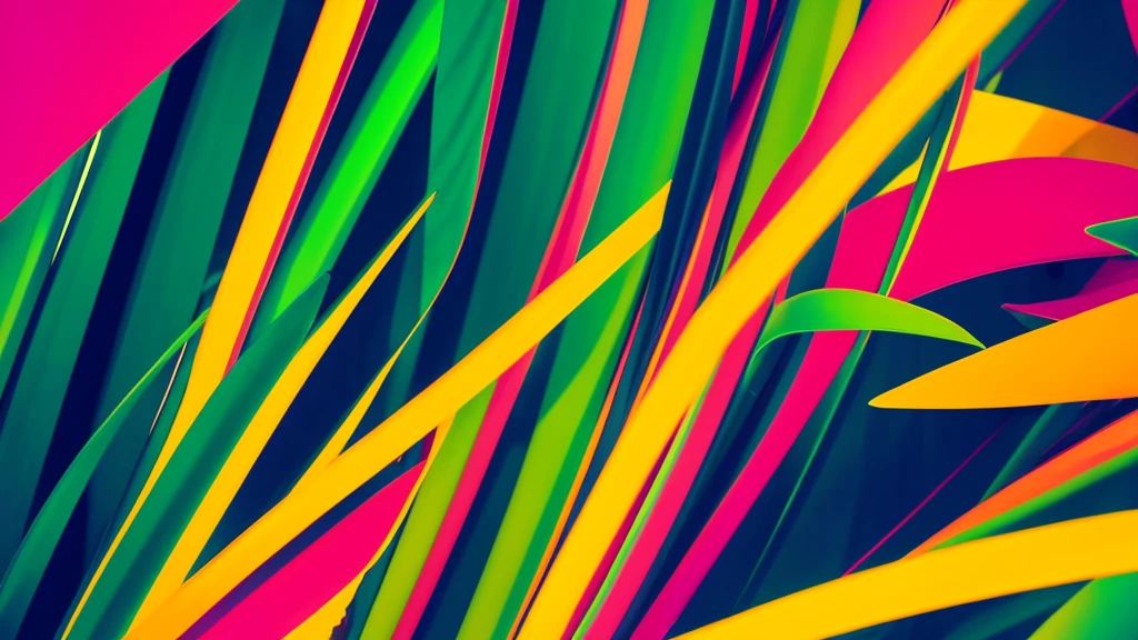 Abstract colorful background, palms neon made