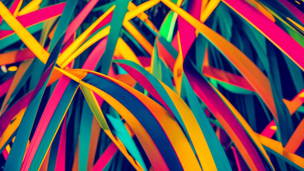 Abstract colorful background, palms neon made