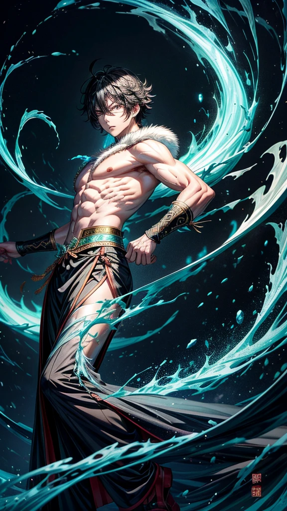 Qinglong,mighty,Shock。Qinglong腾空,他的声音如同Qinglong吟唱,Loud and powerful,每一个词语都带着一种Shock人心的力量,His eyes are deep and majestic,如同Qinglong凝视深渊,Revealing an unfathomable strength and determination。