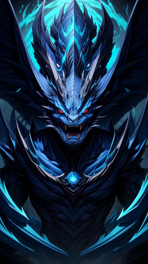 Blue Dragon Soars into the Sky,His voice is like the singing of a blue dragon,Loud and powerful,Every word carries a shocking power,His eyes are deep and majestic,Like a blue dragon staring into the abyss,Revealing an unfathomable strength and determination。