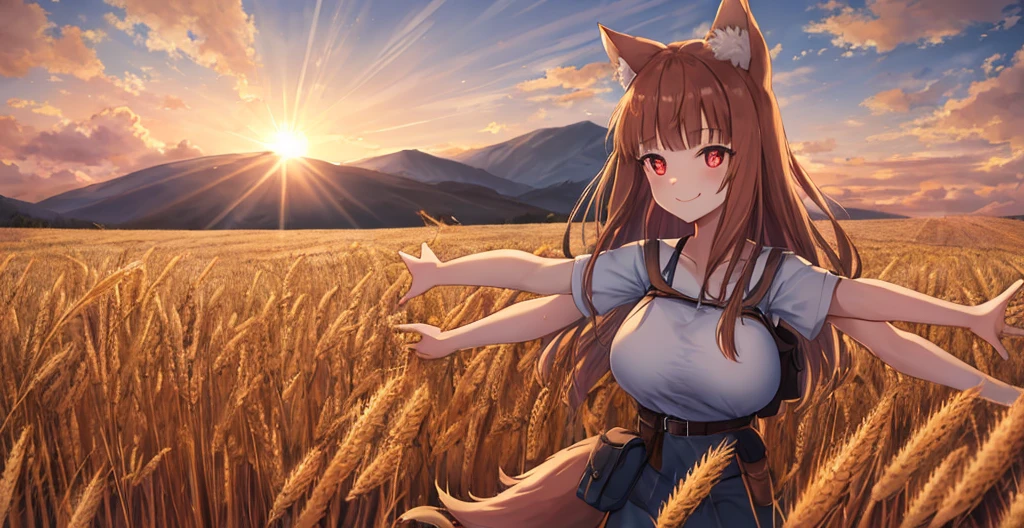 19:35:32 
Expires in 13 Day(s)
masterpiece, best quality, (vibrant colors, hdr,) ((holo)), LARGER HUGE MASSIVE BREASTS, spice and wolf, 1girl, animal ears wolf ears, wolf girl, wolf tail, long hair, brown hair, smile, red eyes, slit pupils, pouch, sky, scenic clouds, dust cloud, , sun in the middle of image, sun rays, outstretched arms, spread arms, extremely detailed wheat, farm , sunset with hyperreallistic detailed 3d volumetric clouds with clear sky, graphite \(medium\), sketch, smoke in background <lora:holoSpiceAndWolf_v3, reverse bunny suit