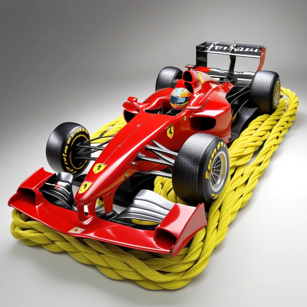 Ferrari Mp4 senna made of ropes