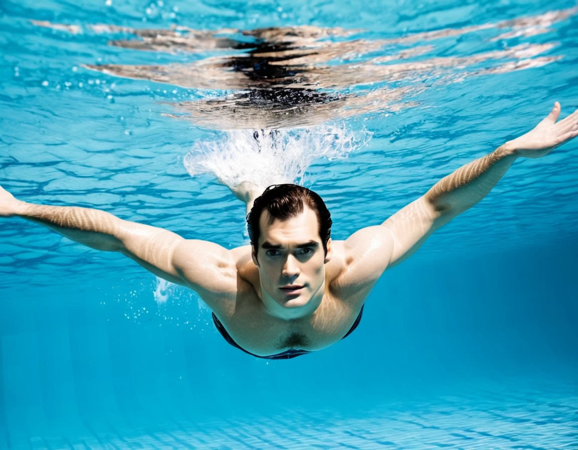 henry cavill swimming photoshoot