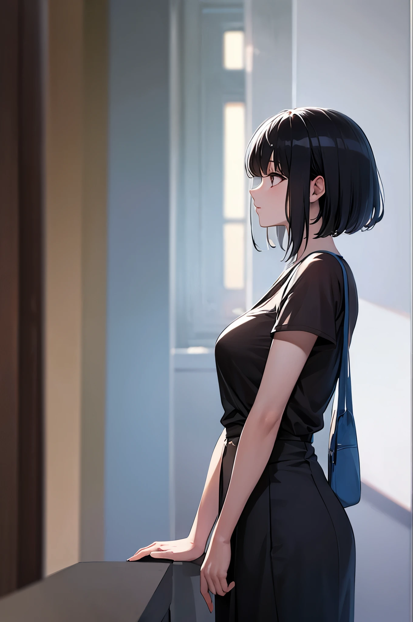 ,Anime Reference 86 ,sf,woman,adult,Black Hair,(Pia&#39;s bangs hairstyle : 1.8 )Shogun&#39;s Uniform,White Commander Uniform,Realistic facial details,realism,3D Face,((Braided Hairstyles)),((Braided Hairstyles)),