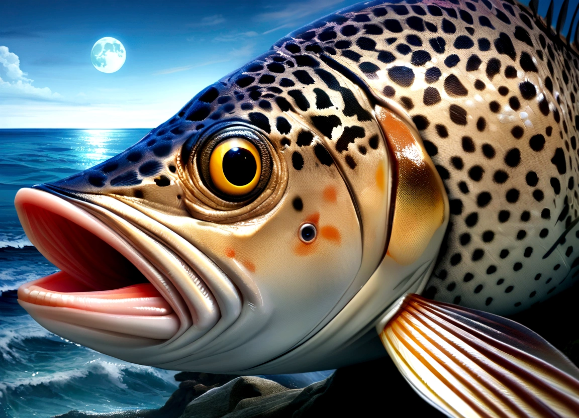 colorful、 Ocean,fish,mystery,,小fish,moonlight,Fantasy,Genuine,detailed,color,reality,High resolution,超detailed,Intricate details
