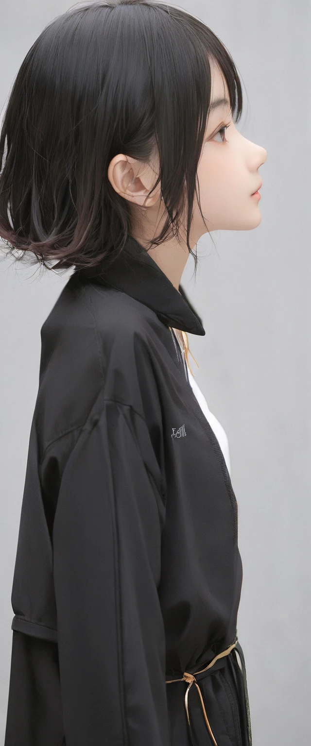 (masterpiece, Highest quality:1.2), One girl, alone,bony body、15 years old、From the side