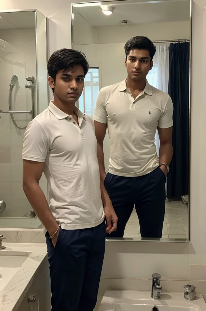 Indian Teen shy boys in white undies