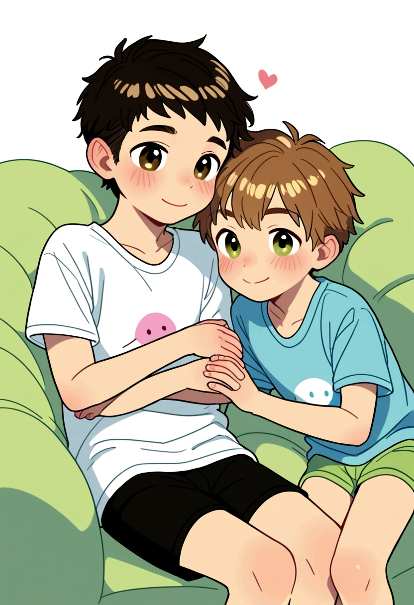 2boy, ager, cuddle