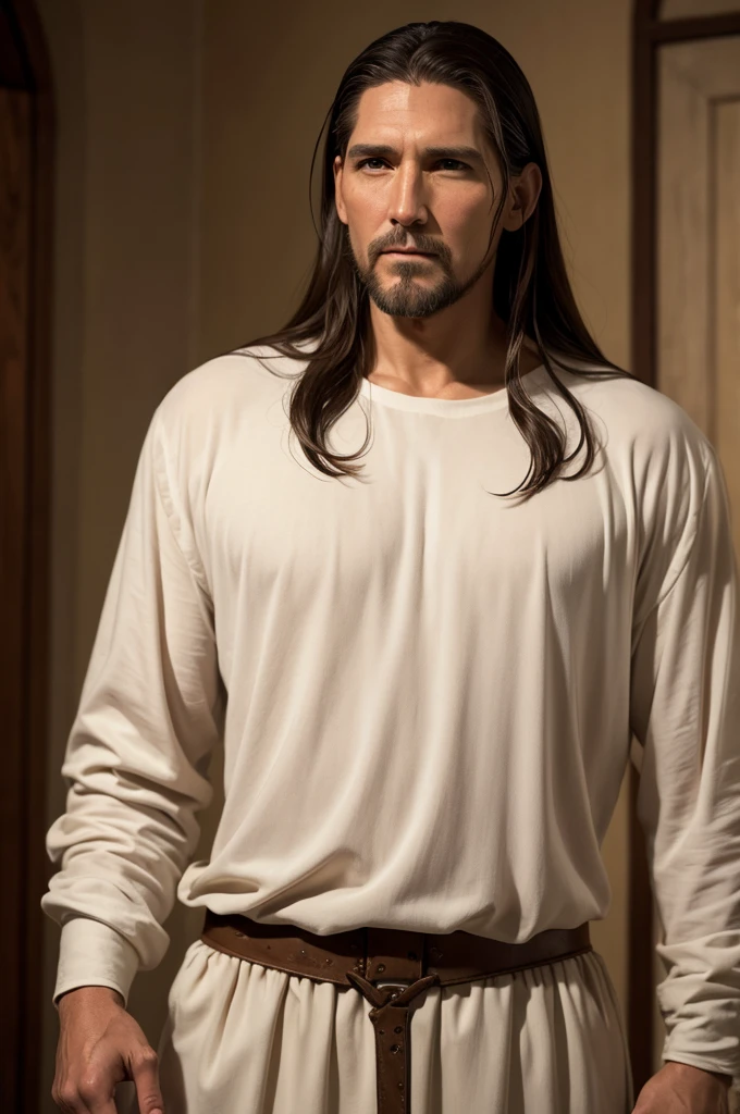 Actor Jim Caviezel dressed as Jesus Christ